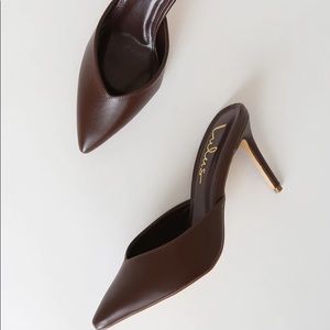 Chocolate brown mules